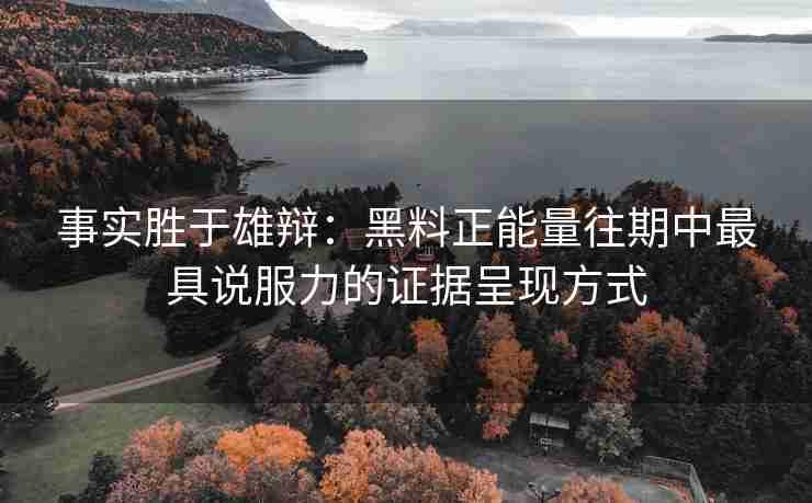 事实胜于雄辩：黑料正能量往期中最具说服力的证据呈现方式