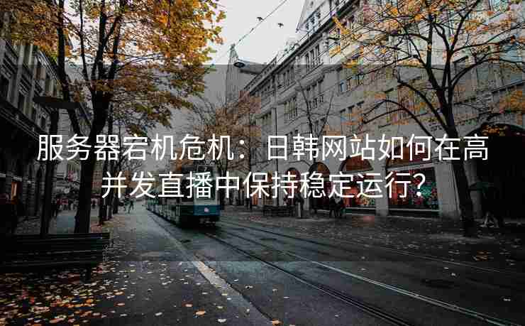 服务器宕机危机：日韩网站如何在高并发直播中保持稳定运行？